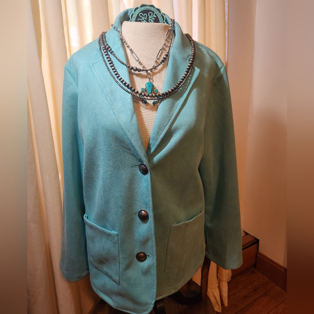 Sterling Kreek Chic Teal Women's Blazer